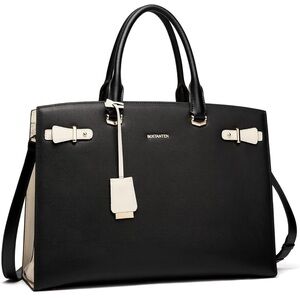 BOSTANTEN | 15.6 Inch Genuine Leather Laptop Bag| Work Tote